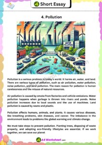 Best 15 short Essay in Enlglish Worksheet PDF Download a4 size