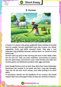 Best 15 short Essay in Enlglish Worksheet PDF Download a4 size