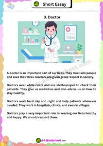 Best 15 short Essay in Enlglish Worksheet PDF Download a4 size