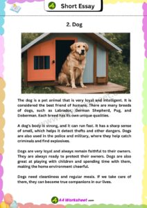 Best 15 short Essay in Enlglish Worksheet PDF Download a4 size