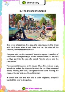 Top 10 Short stories in english for real moral values to print a4 size PDF download Worksheet