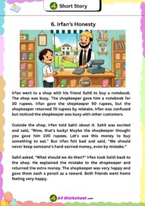 Top 10 Short stories in english for real moral values to print a4 size PDF download Worksheet