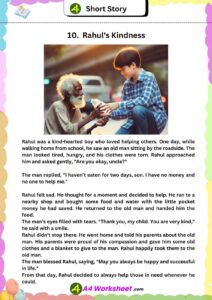 Top 10 Short stories in english for real moral values to print a4 size PDF download Worksheet